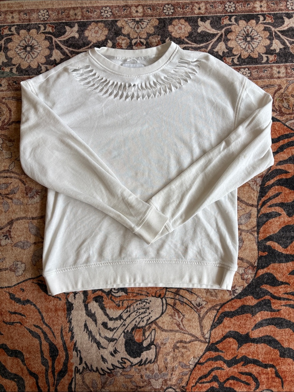 Women's white Crewneck Sweater
